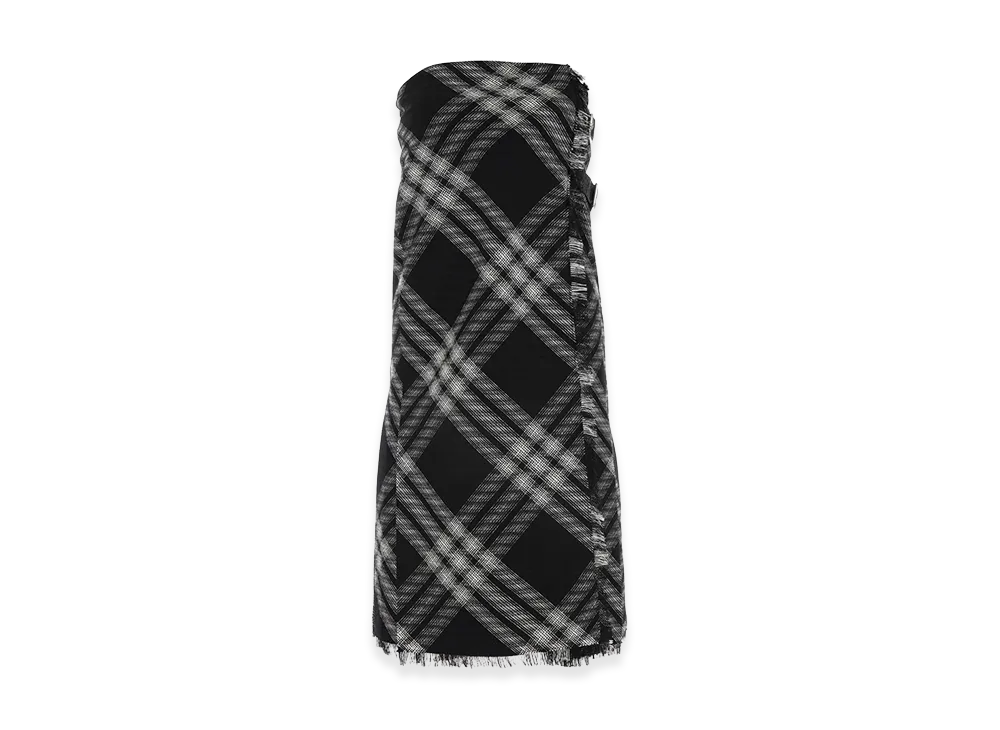 Burberry Women's Embroidered Wool Dress "Black/Gray"