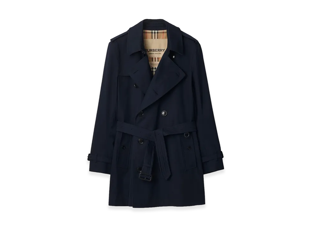 Burberry Short Kensington Heritage Trench Coat "Coal Blue"