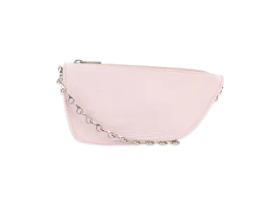 Burberry Women's Leather Micro Shield Shoulder Bag "Pastel Pink"