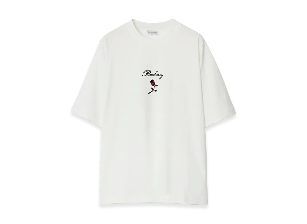 Burberry Women's Rose Cotton Tee "Rain"