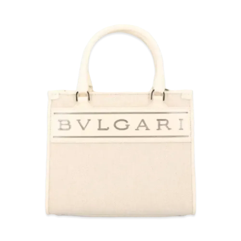 BVLGARI BVLGARI Logo Tote "White"