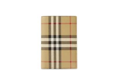Burberry Check Passport Holder "Archive Beige"