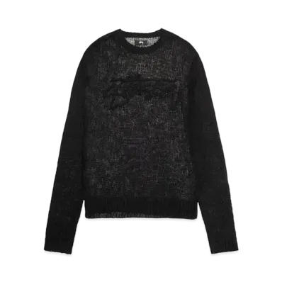 Stussy Loose Knit Logo Sweater "Black"