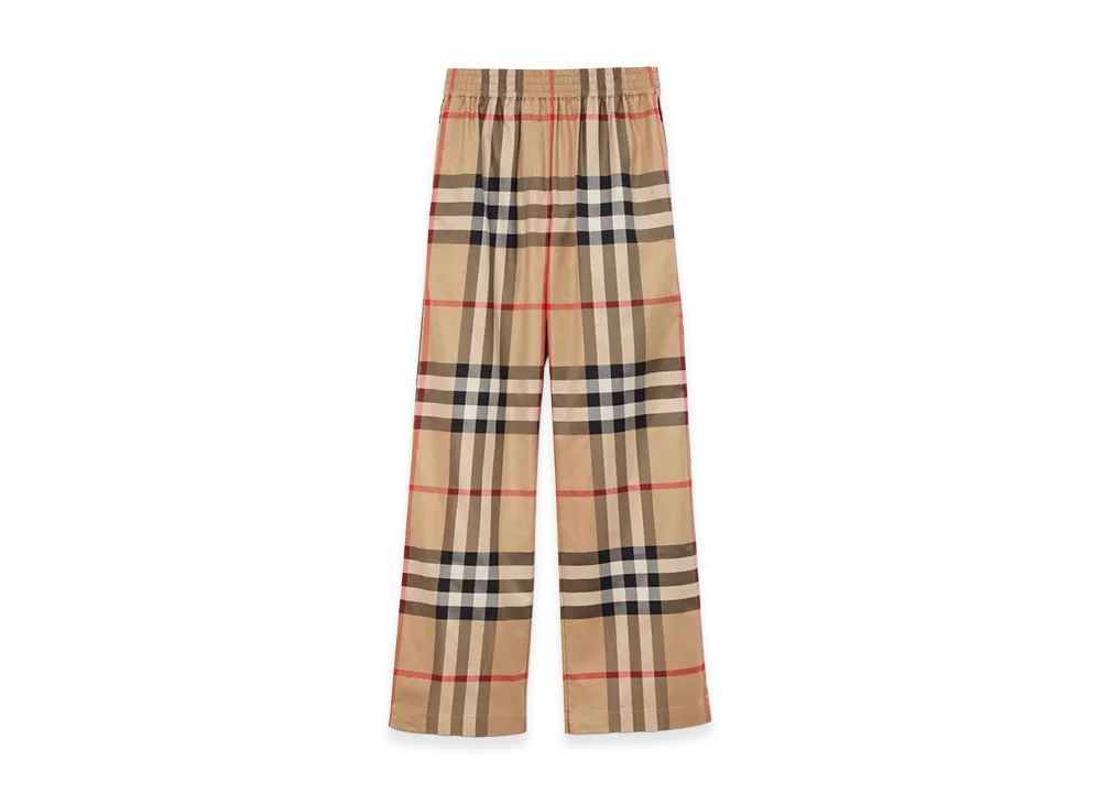 Burberry Women's Check Cotton Trousers "Archive Beige"