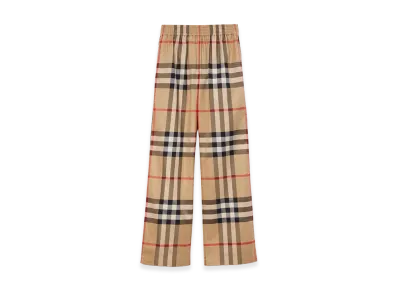 Burberry Women's Check Cotton Trousers "Archive Beige"