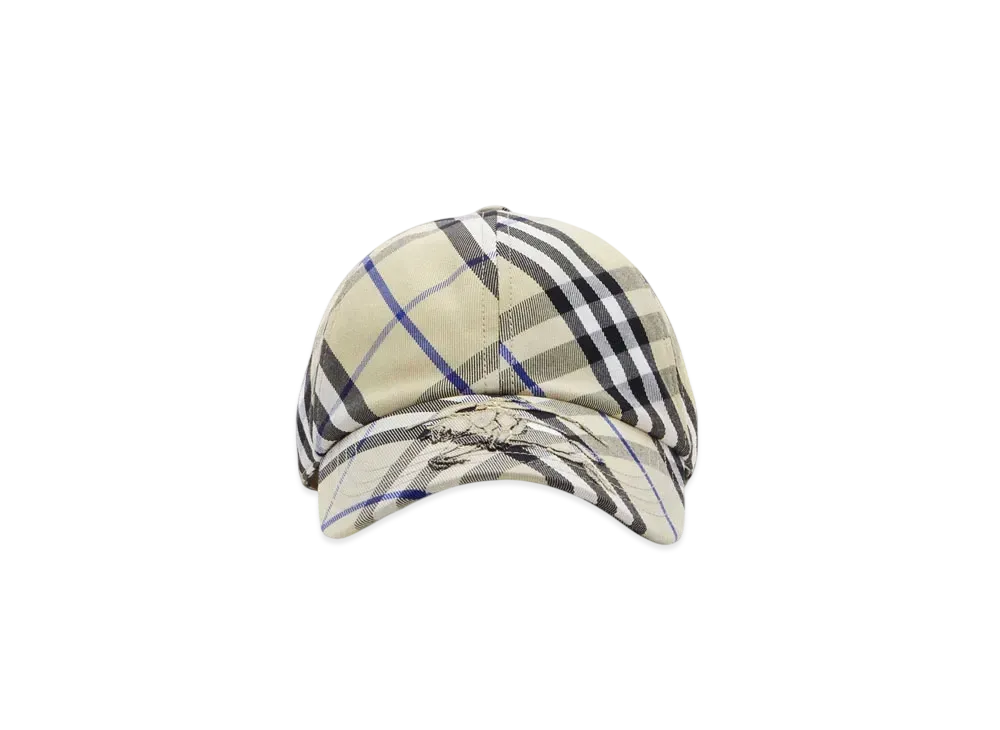 Burberry Check EKD Cotton Blend Baseball Cap "Lichen"