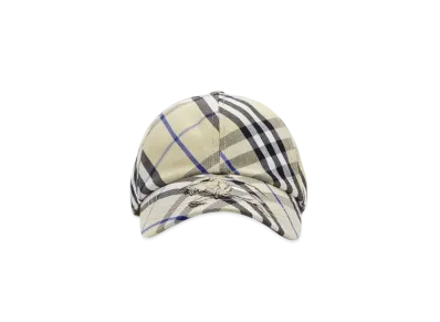 Burberry Check EKD Cotton Blend Baseball Cap "Lichen"