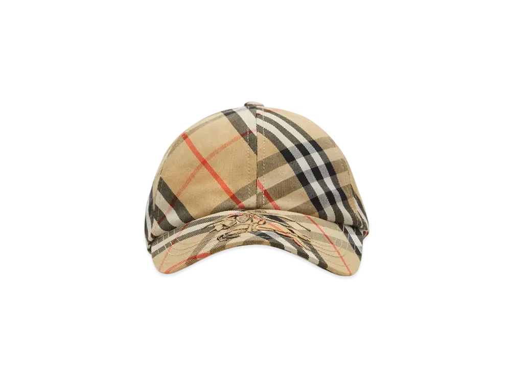 Burberry Check EKD Cotton Blend Baseball Cap "Sand"