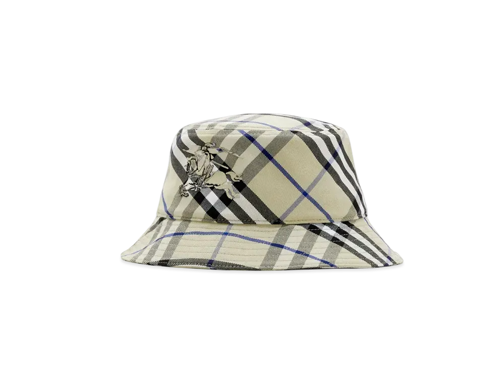 Burberry Check EKD Cotton Blend Bucket Hat "Lichen"