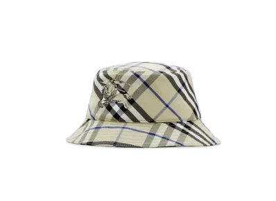 Burberry Check EKD Cotton Blend Bucket Hat "Lichen"