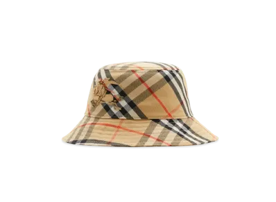 Burberry Check EKD Cotton Blend Bucket Hat "Sand"