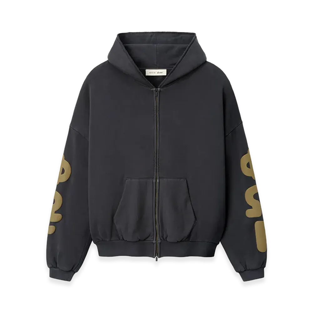 FEAR OF GOD ESSENTIALS 90s Zip-Up Hoodie "Washed Iron Grey"
