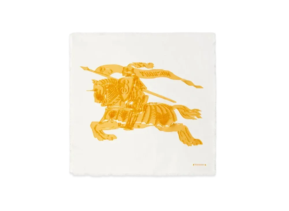 Burberry EKD Silk Blend Scarf "Sunflower Yellow"