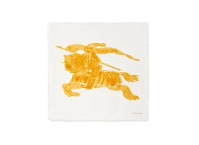Burberry EKD Silk Blend Scarf "Sunflower Yellow"