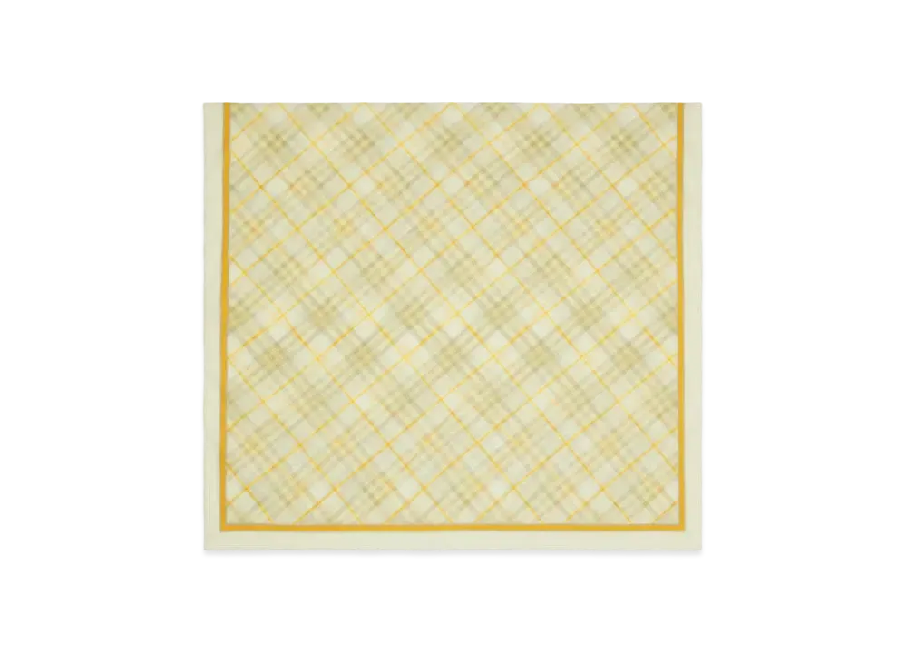 Burberry Check Cotton Scarf "Wheat"