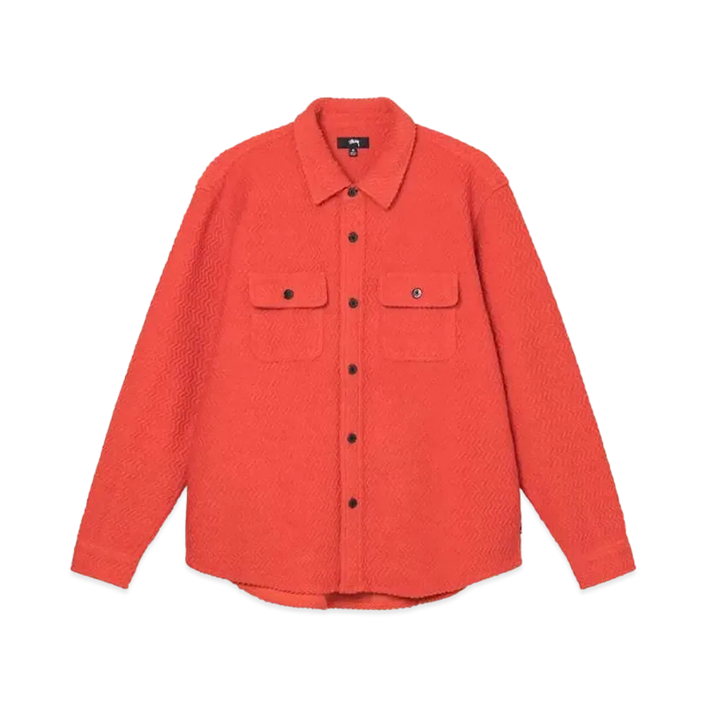 Stussy TEXTURED WOOL CPO LS SHIRT "Orange"