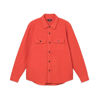 Stussy TEXTURED WOOL CPO LS SHIRT "Orange"