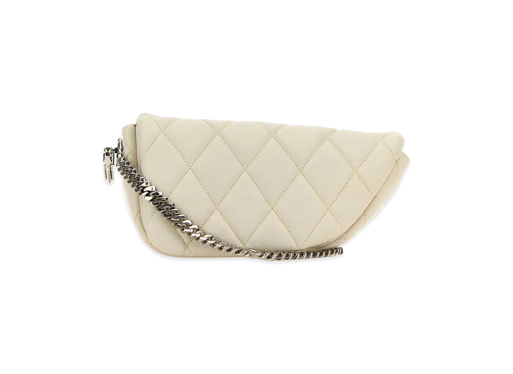 Burberry Women's Leather Shield Lock Shoulder Bag "White"