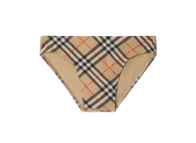 Burberry Check Swim Briefs "Sand"