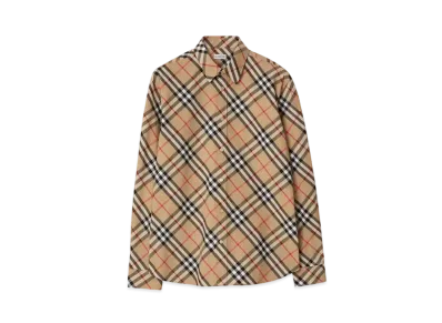 Burberry Check Cotton Shirt "Sand"