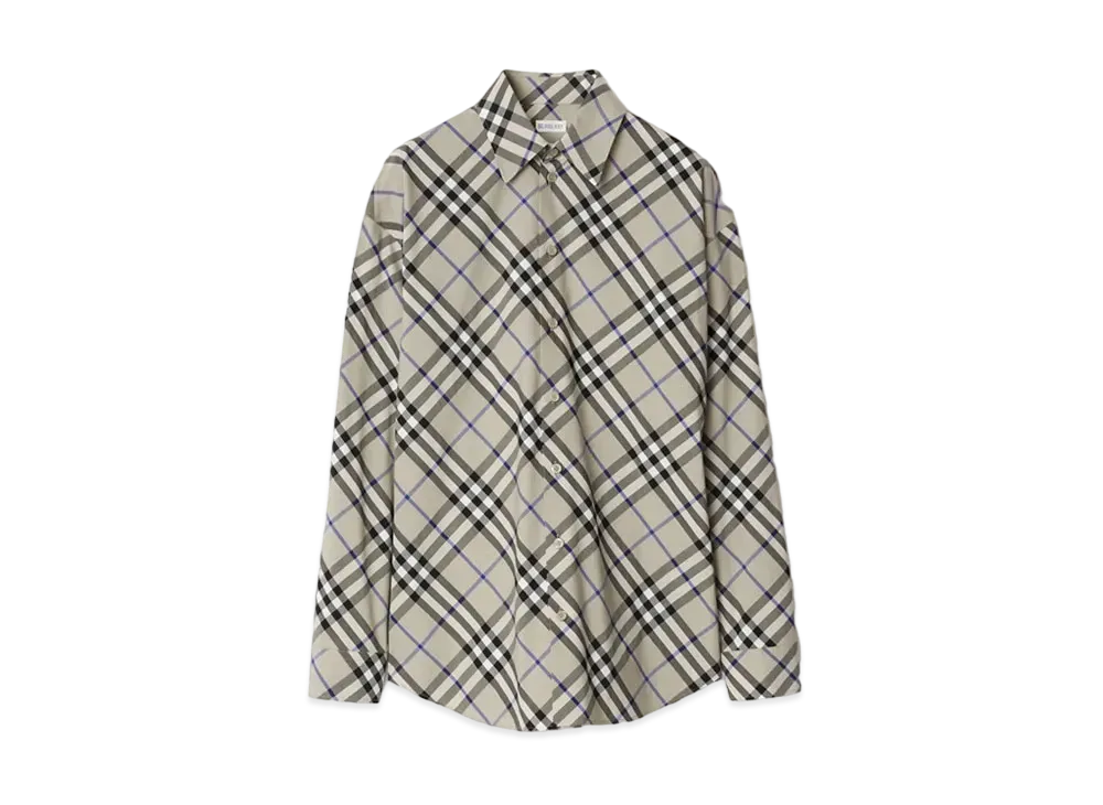 Burberry Check Cotton Shirt "Lichen"