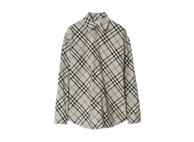 Burberry Check Cotton Shirt "Lichen"