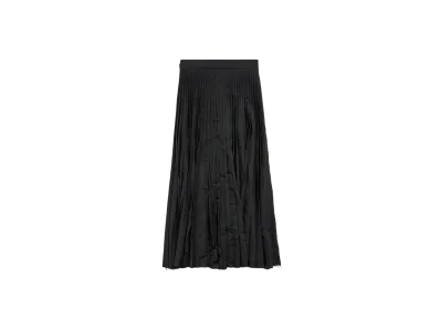 BALENCIAGA Women's Creased Pleated Skirt "Black"