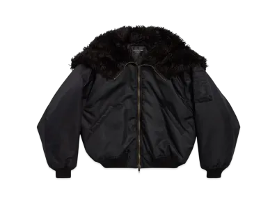 BALENCIAGA Men's Hooded Bomber "Black"