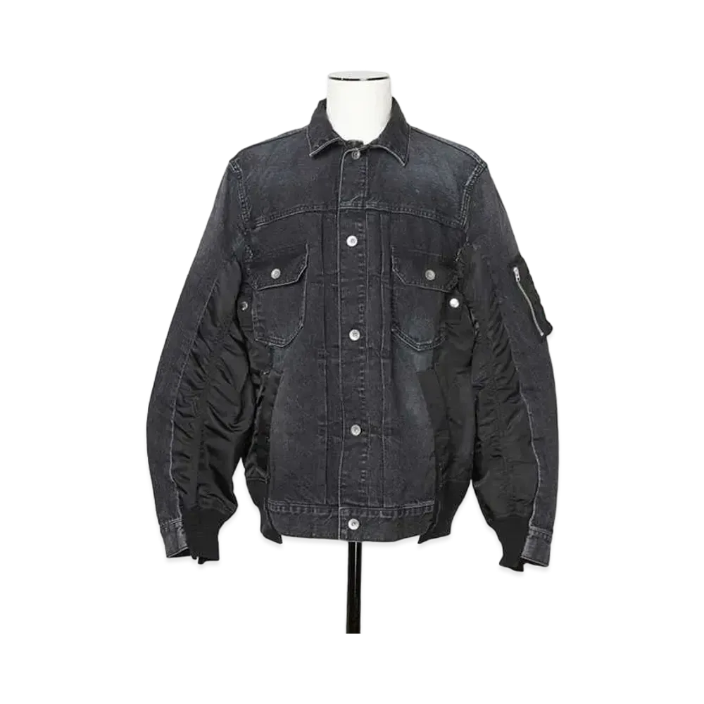 sacai Denim x MA-1 Jacket "Black"