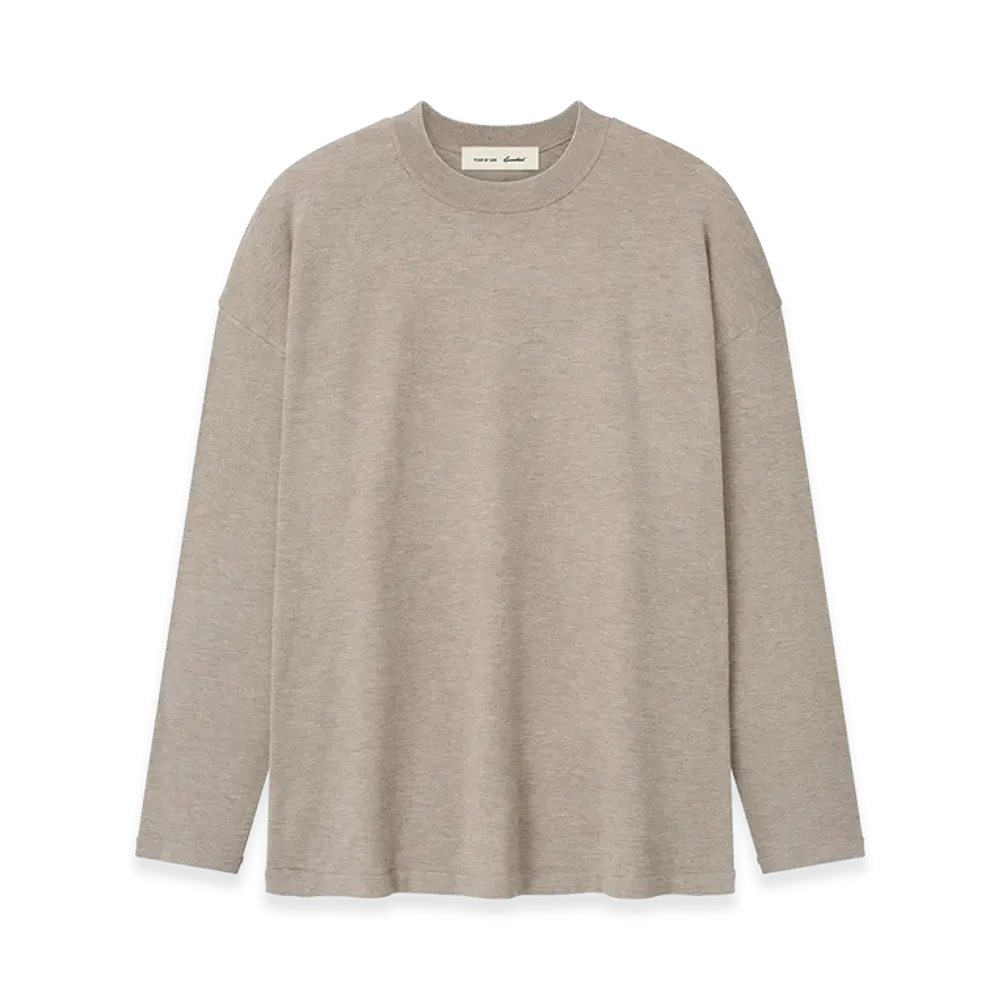 FEAR OF GOD ESSENTIALS Soft Knit Long Sleeve Tee "Seal Heather"