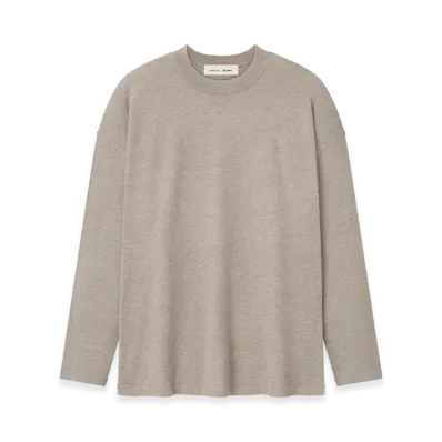 FEAR OF GOD ESSENTIALS Soft Knit Long Sleeve Tee "Seal Heather"