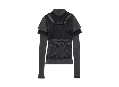 BALENCIAGA Women's Layered Top "Black"