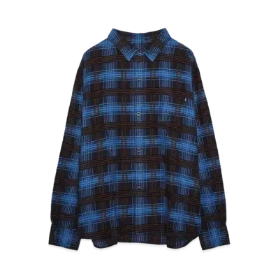 RATS CR FLANNEL CHECK SHIRT "SAX BLUE CHECK"