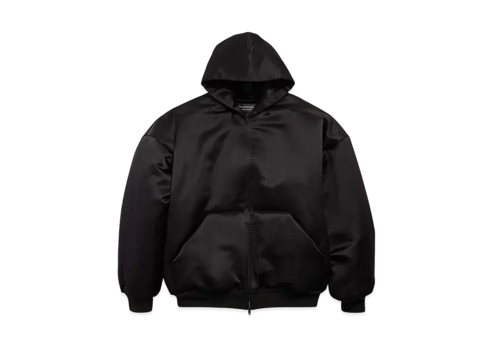 BALENCIAGA Women's Padded Hoodie Jacket "Black"