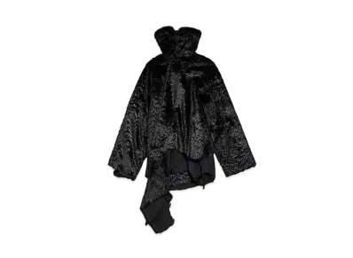 BALENCIAGA Synthetic Fur Aspect Jacket "Black"