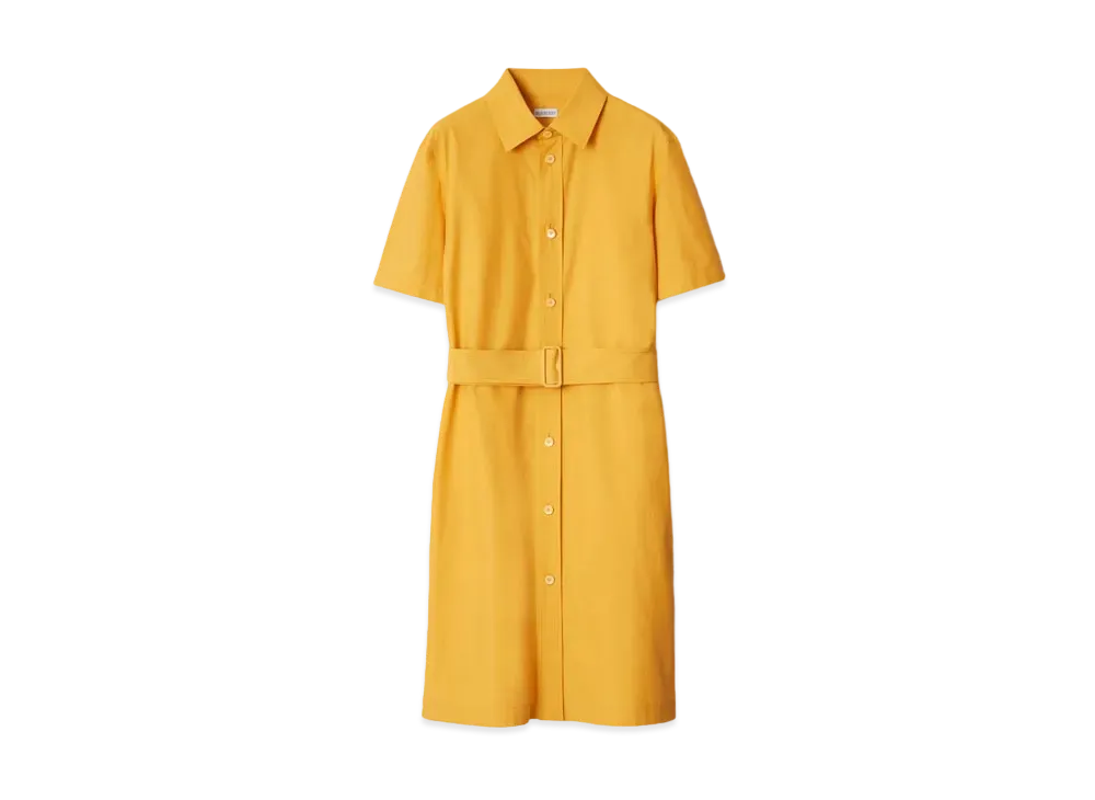 Burberry Women's Cotton Blend Shirt Dress "Sunflower"