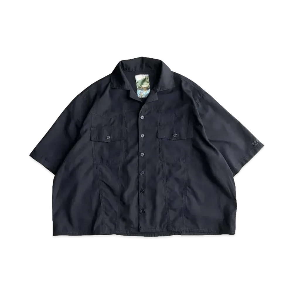 BALLSY.BROTHERS stitch loose wide shirt "BLACK"