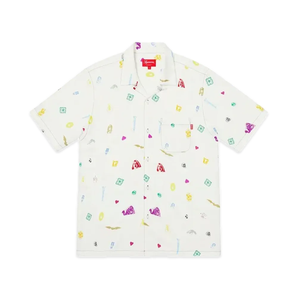 Supreme Deep Space Rayon S/S Shirt "White"