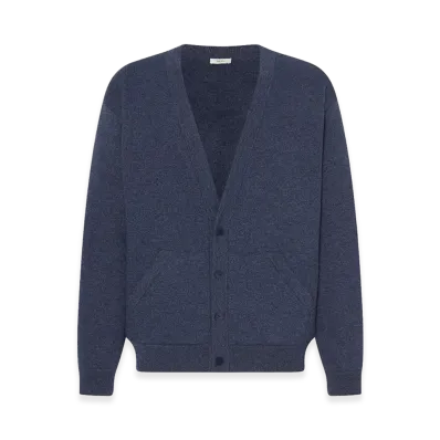 The Row Vonn Cashmere Cardigan "Blue Melange"