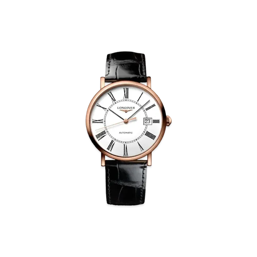 Longines Elegant Collection 37.00 mm "Matte White/Pink Gold/Black" L4.787.8.11.4