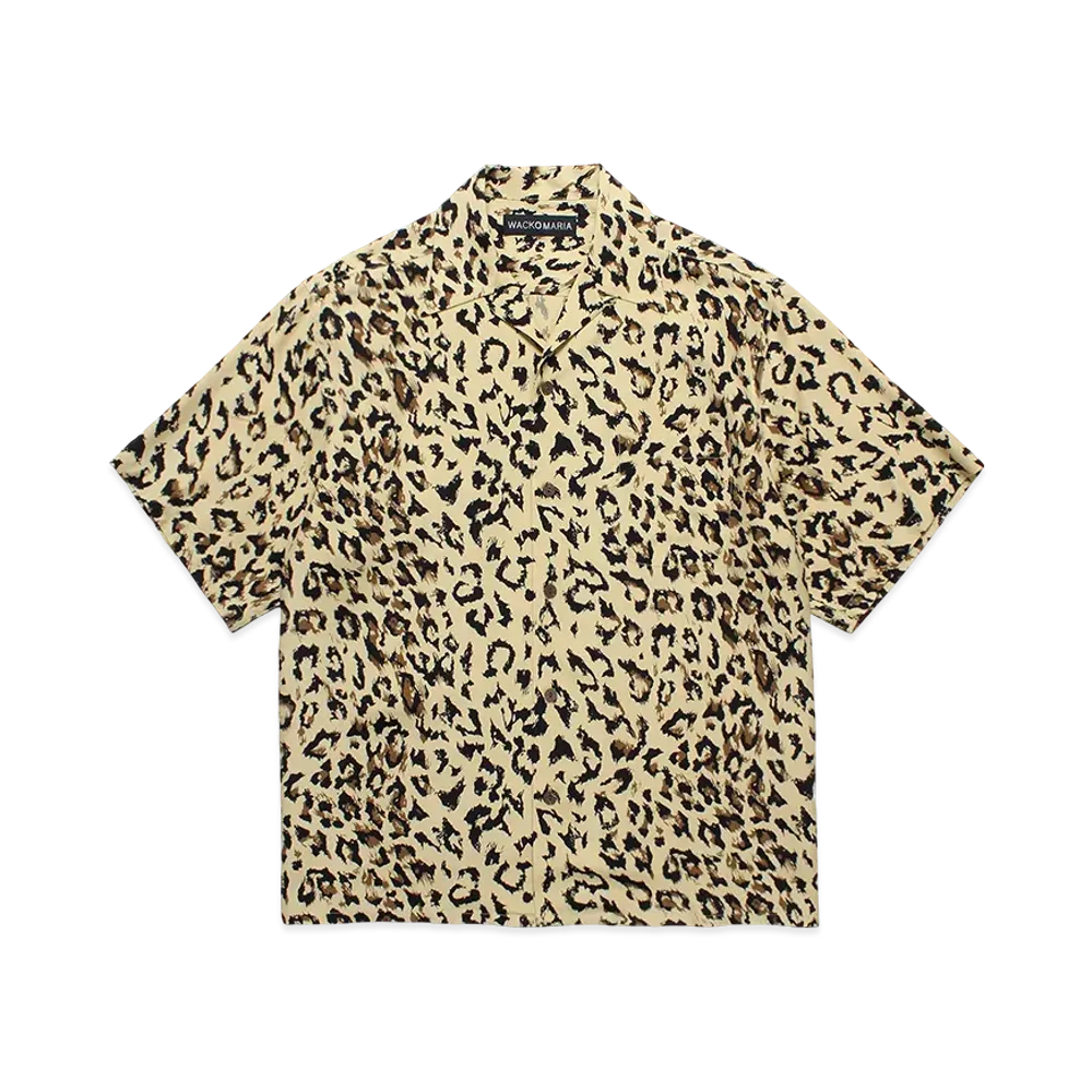 WACKO MARIA Leopard Hawaiian Shirt "Beige"