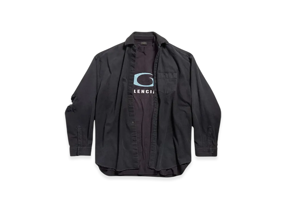 BALENCIAGA Loop Sports Icon Layered Shirt "Black"