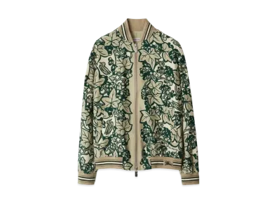 Burberry Women's Ivy Silk Bomber Jacket "Safari"
