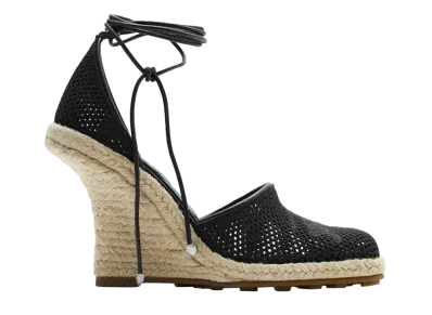 Burberry Women's Mesh Plunge Espadrilles "Black"
