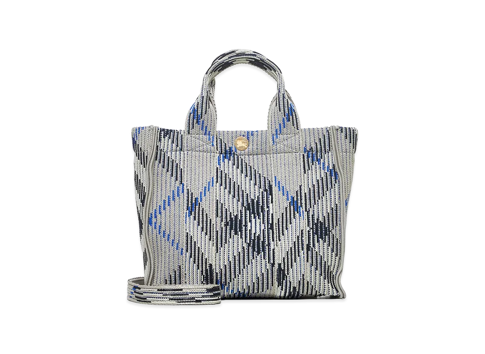 Burberry Women's Embroidered Fabric Check Mini Handbag "Gray"