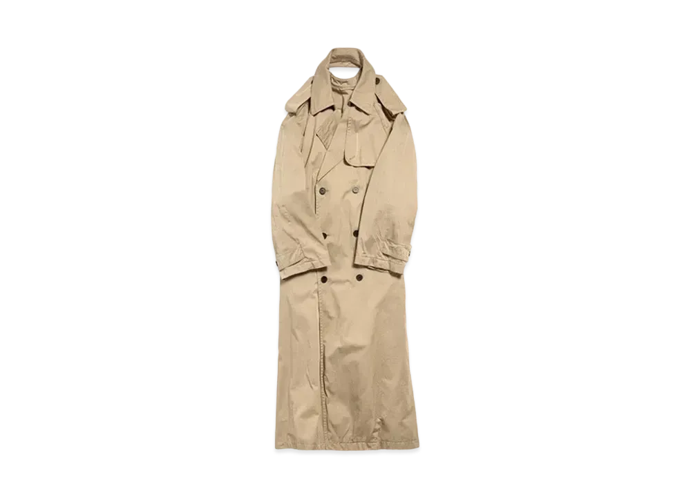 BALENCIAGA Women's Suspended Trench Dress "Beige"