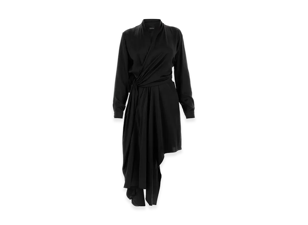 BALENCIAGA Women's Satin Dress "Black"