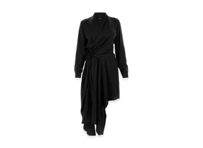 BALENCIAGA Women's Satin Dress "Black"