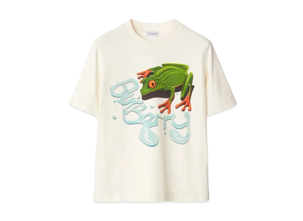Burberry Women's Frog Cotton T-shirt "Salt"