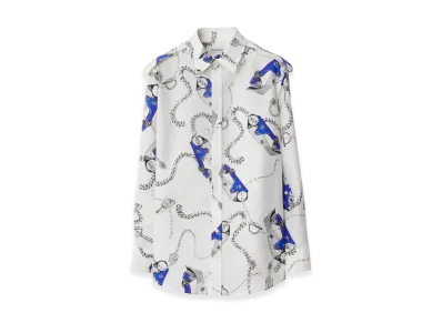 Burberry Women's Shirts "Blue/White"